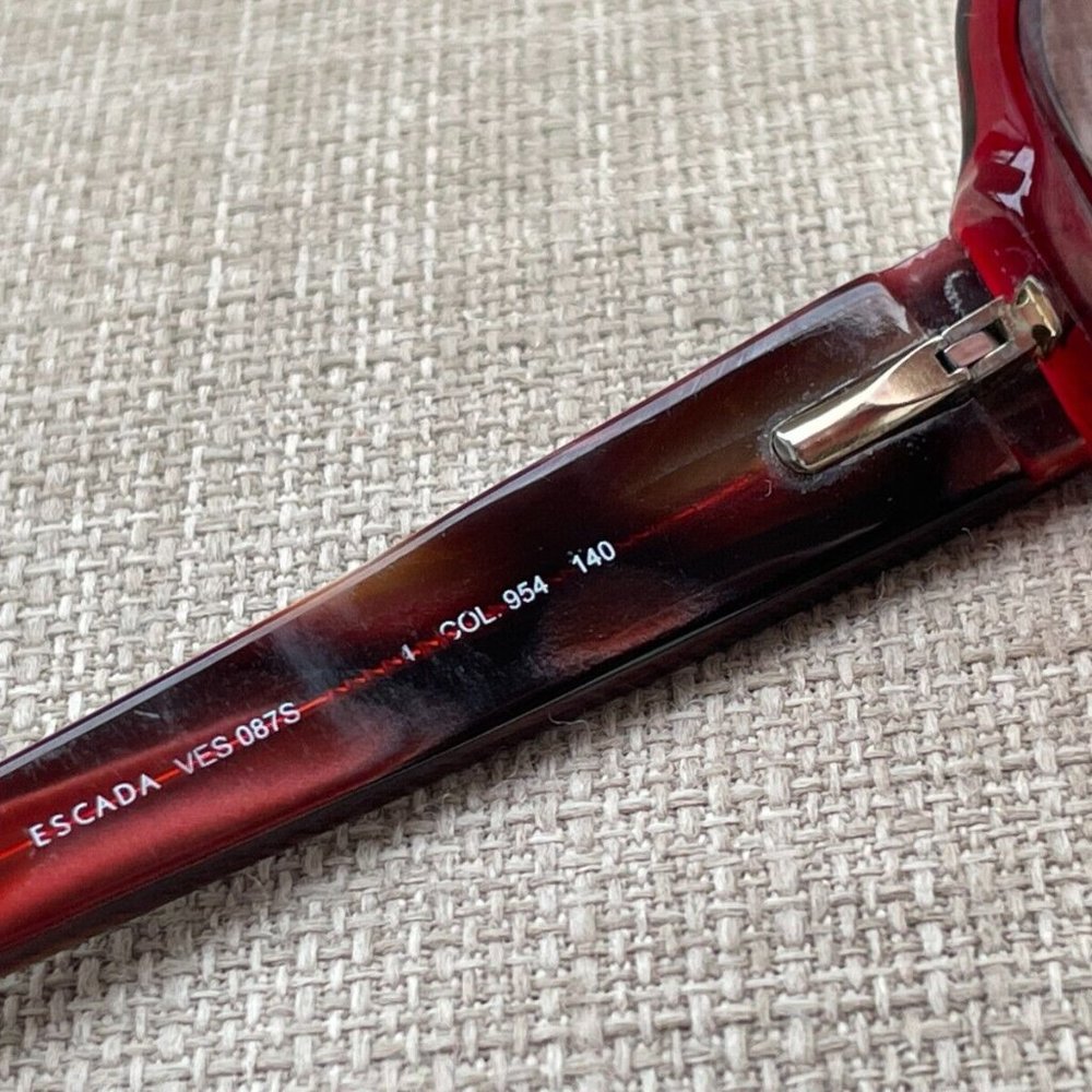 Escada Women Sunglasses Red Tone Frame VES087S Eye Wear Shades Made in Italy - Picture 9 of 12